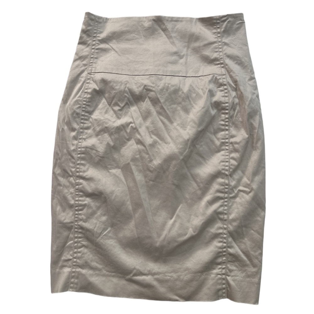 Y2K BEBE women's beige high waisted fitted mini skirt, 0 US.